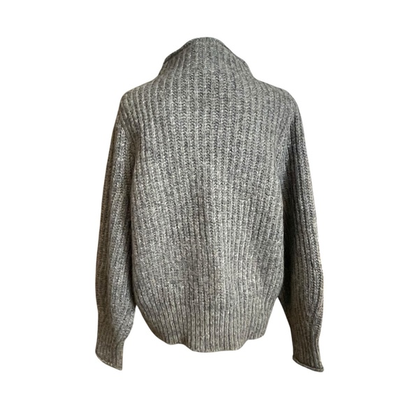 HOLD FOR OTTERWEEN Madewell Brown Mock Turtleneck chunky knit Sweater medium - Picture 3 of 11